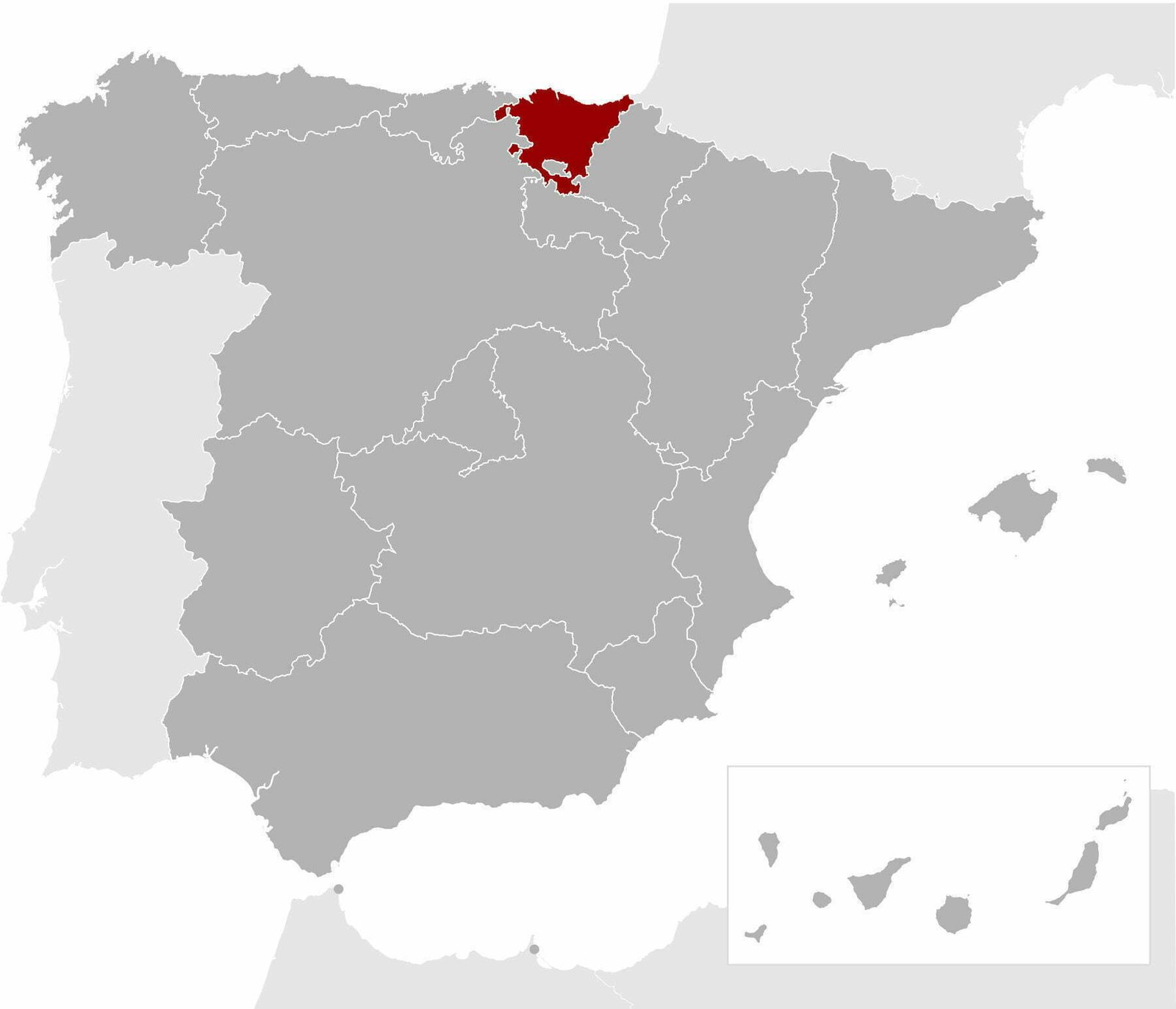 infographic displaying the Basque Country region of Spain