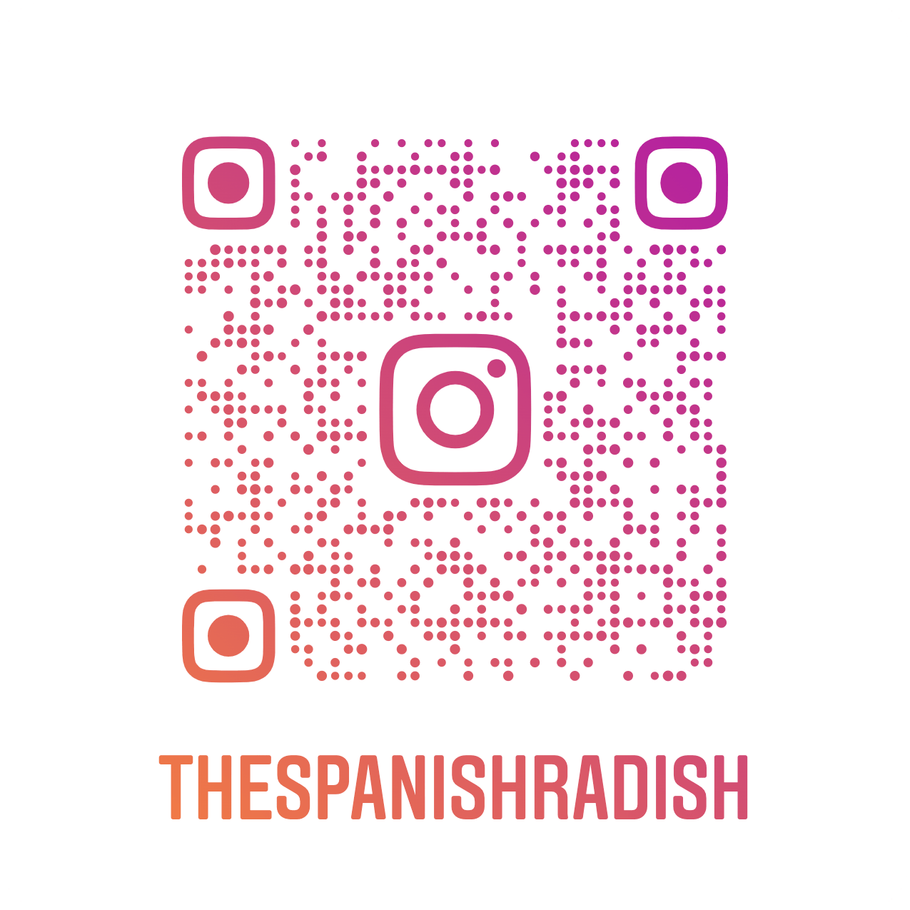 Spanish radish nametag for instagram