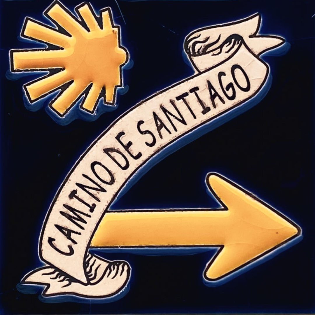 a small sign graphic from the camino de santiago