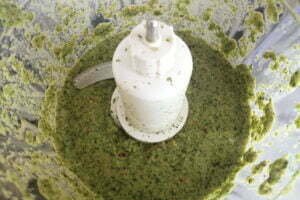 green mojo sauce in a blender