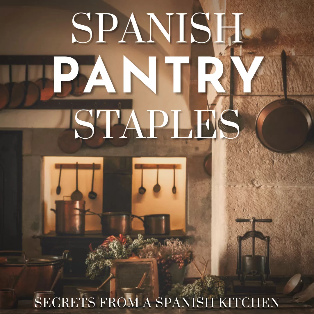 Spanish pantry staples infographic design