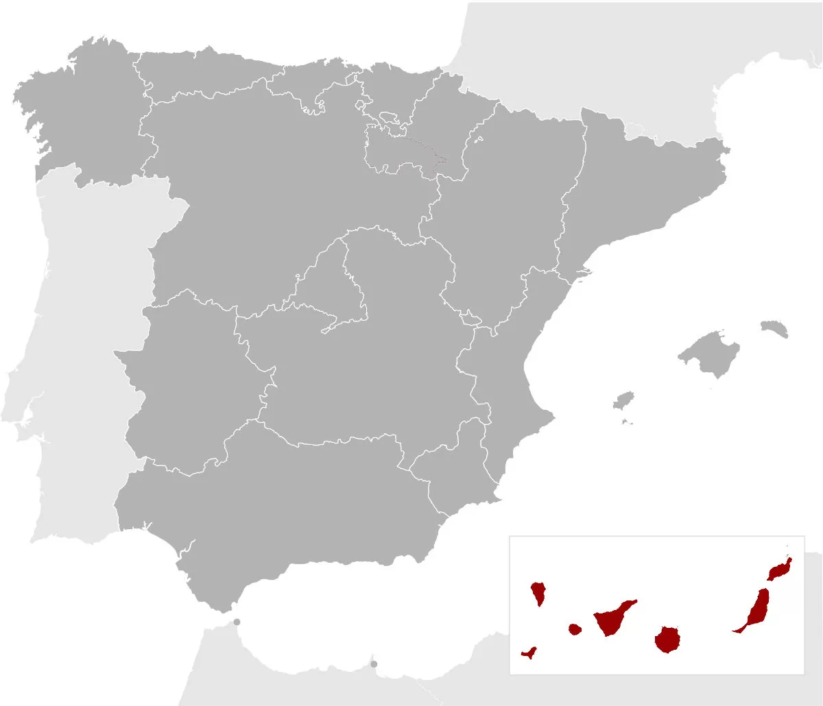 Canary Islands regional map