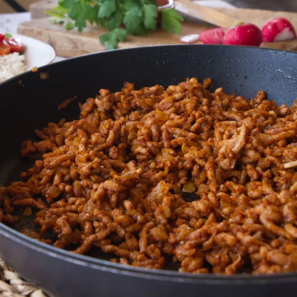 A large pan of 15-minute Mediterraean spiced mince