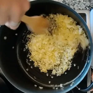 onions brown in a deep pan