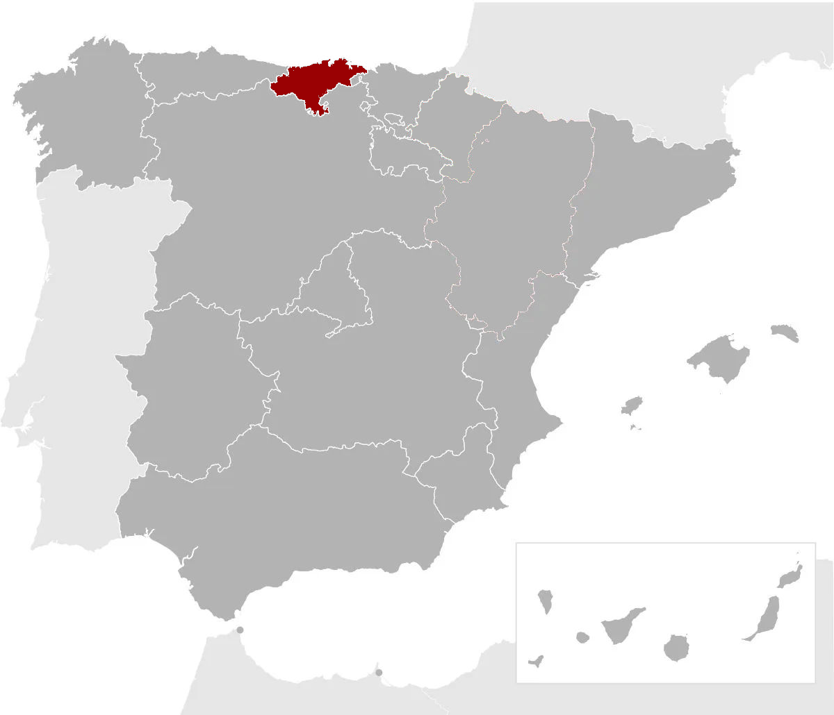 Cantabria regional Map
