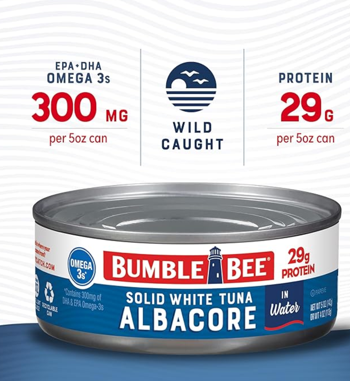 Wild caught Canned tuna in water